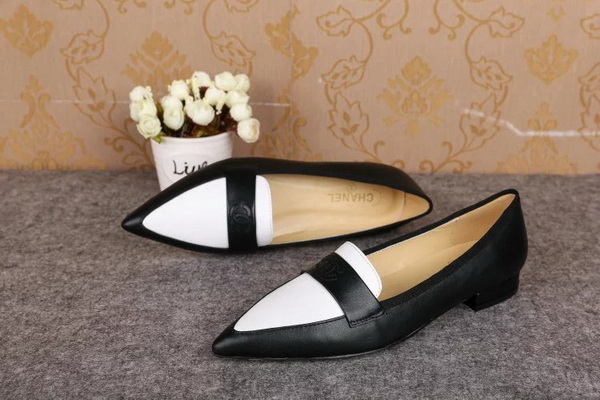 CHANEL Shallow mouth flat shoes Women--046